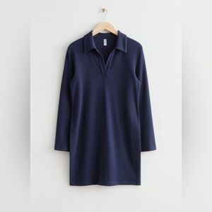 Collared Cotton Mini Dress